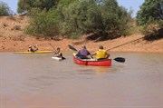 canoeing on the dam
