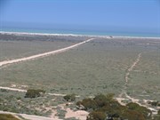 View from Eucla roadhouse along road to Telegraph Stn.