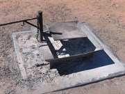 A decent size BBQ fireplace