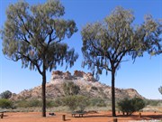 Eroded mesa east of campsite