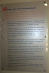 Signboard inside Visitors Centre explains history of the area