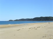 Point Hicks Lighthouse.  Photo taken from mouth of Thurra Rive