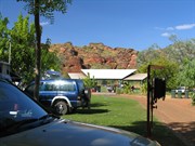 View of mini bungles from Hidden Valley van park