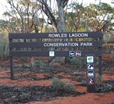 Entry sign board for Rowles Lagoon