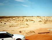 Looking along the top of the lunette of Lake Mungo