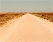 Lake Mungo - NSW road across the dry lake