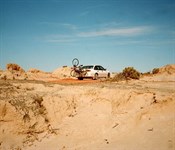 Parked on the top of the lunette of Lake Mungo