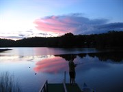 Lake Bennett - fishing at rental shack 