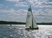 Sailing on the sparkling waters of Lake Awoonga