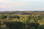 Looking down over the Oakover River to the hills