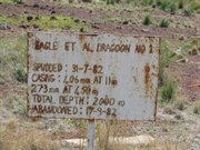 Eagle Dragoon No 1 Well Sign