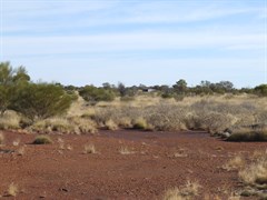 Eagle Hussar No 1 Oil well - Looking south tpo the shed from Eagle Hussar 