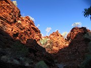 Late afternoon sunlit cliffs