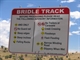 Advisory sign at southern end of track