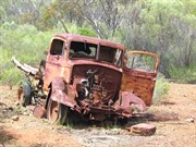 Old rusted International truck