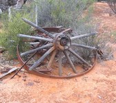 The remains of an old tip dray