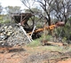 Abandoned mining equipment at Buldania