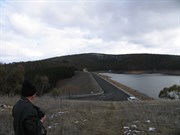 Dam wall with water level at 47% Jul 05