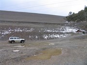 Downstream face of dam