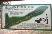 Holland Track information signboard in the park