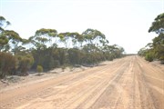 Turnoff into Silver Wattle Hill is unmarked at this point