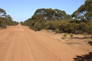 View of turnoff if travelling the Holland Track in reverse (tr