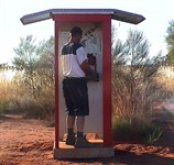Disconnected phone box on the Canning Stock Route