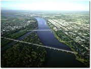 AERIAL PHOTO OF BUNDABERG LOOKING EAST