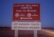 Sign for Clayton Station reast area
