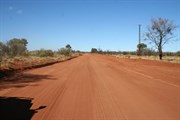 Hermannsburg Turn off - Photo by Chris. Michele. Sam & Olivia