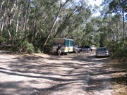 Looking downhill from top campsite