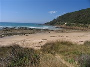 Beach across road from campsite