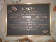 Memorial to Martin (Dinger) Denton