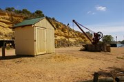 Old Oil Shed and Railway Platform Cranes
