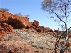 Caves & Hunt Oil Drilling Camp Access - Bluffs and cave 