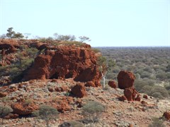 Caves & Hunt Oil Drilling Camp Access - Further bluffs and caves to the west 