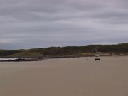 Driving along the beach to Cloudy Bay Camping Area