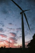 Wattle Point wind farm - Sunset at Wattle Point wind farm