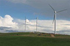 Snowtown Wind Farm - Showery day in winter