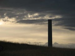 Canunda wind farm - Stump of turbine damaged by fire