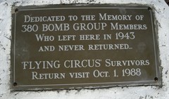 World War II Fenton Base Camp - Dedication to USAAF 380 Bomb Group