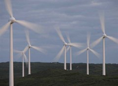 Grasmere wind farm - Turbines in early morning