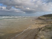 Beach access impossible at high tide
