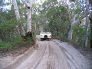 Sandy but hard packed Freshwater Rd