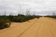 Victoria Rock Rd & Pigeon Hole Access - View of turnoff to Pigeon Hole - travelling north along Victoria 
