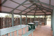 Covered communal area - camp kitchen with gas bbq