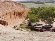 wave shaped rock
