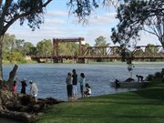 Historic Paringa Bridge spanning the Murray