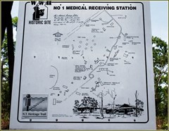 World War II No 1 Medical Receiving Station - Sign at No1 M.R.S 