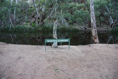 Wilpena Waterhole and No Swimming Sign 